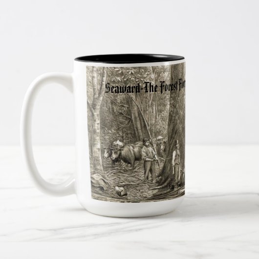 "Neuseeländisches Vintages Protokollieren" Zweifarbige Tasse (Links)