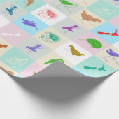 Neuseeländisches Vogelmuster Geschenkpapier (Ecke)
