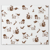 Neuseeländisches Vogelschutzmuster Geschenkpapier (Flach)