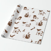 Neuseeländisches Vogelschutzmuster Geschenkpapier (Ungerollt)