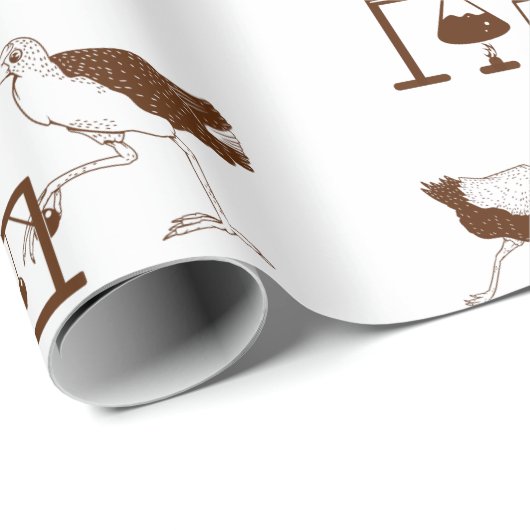 Neuseeländisches Vogelschutzmuster Geschenkpapier (Rolleneckpunkt)