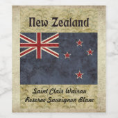 Neuseeländisches Weinetikett (Einzelnes Label)