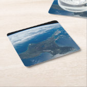 Neuseelands Nordinsel. Rechteckiger Pappuntersetzer (angewinkelt)