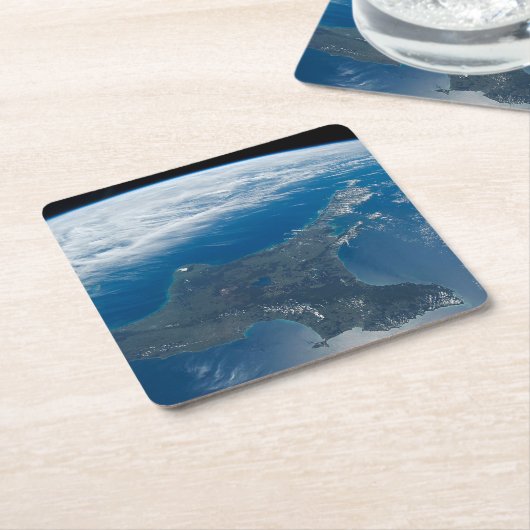 Neuseelands Nordinsel. Rechteckiger Pappuntersetzer (angewinkelt)