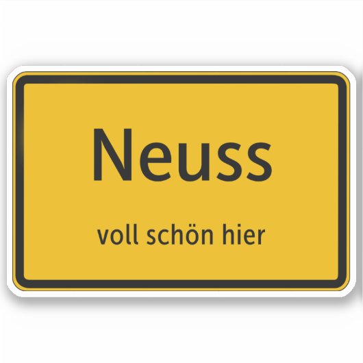 Neuss Aufkleber Sticker Autoaufkleber (Vorderseite)