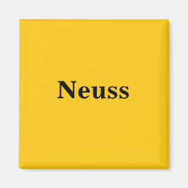 Neuss Magnet Schild Gold Gleb