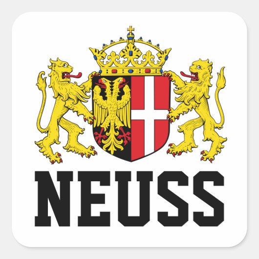 Neuss-Wappen, Deutschland Quadratischer Aufkleber (Vorderseite)
