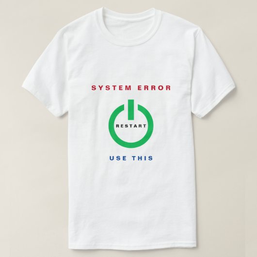Neustart des Button-T - Shirt zurücksetzen - Benut (Design vorne)