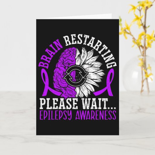 Neustart des Gehirns Bitte warten Epilepsie Aw Karte (Gelbe Blume)