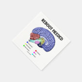 Neustarten des benötigten Brain Anatomy Geek Spaße Serviette (Ecke)