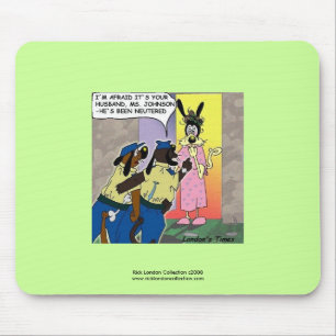 Neutered Dog Funny Cartoon Mouse Pad Mousepad