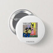 Neutered Dog Funny Cartoon Novelty Button (Vorne & Hinten)