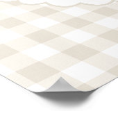 Neutr Gingham Silly Goose Baby Shower Welcome Sign Poster (Ecke)