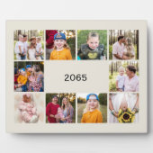 Neutral 10 Jahre Fotokollage Jahr in Überprüfung Fotoplatte (Vorderseite)