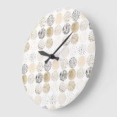 Neutral Abstract Circle Pattern Große Wanduhr (Winkel)