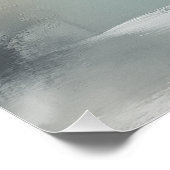 Neutral Abstract Green Beige Minimalist Wall Art Poster (Ecke)