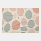 Neutral Abstract Organic Shapes Modern Geschirrtuch (Horizontal)