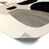 Neutral Abstract Vase Art Poster (Ecke)
