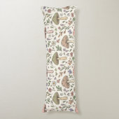 Neutral Aesthetic Mushroom Fungi Seamless Pattern Seitenschläferkissen (Vorderseite Vertikal)