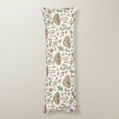 Neutral Aesthetic Mushroom Fungi Seamless Pattern Seitenschläferkissen (Rückseite (Vertikal))