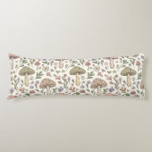 Neutral Aesthetic Mushroom Fungi Seamless Pattern Seitenschläferkissen (Vorderseite)