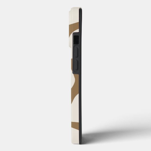 Neutral Animal Print Minimalistisch Tough Case iPh (Rückseite / Links)