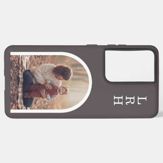 Neutral Arch Frame Photo Monogram Samsung Galaxy Hülle (Linke Seite)