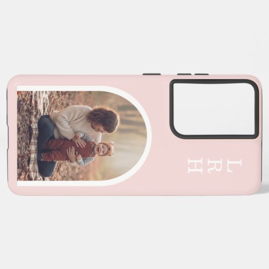 Neutral Arch Frame Photo Monogram Samsung Galaxy Hülle (Linke Seite)
