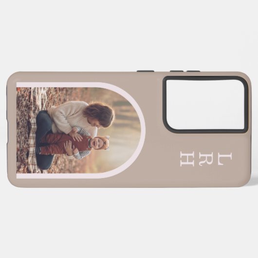 Neutral Arch Frame Photo Monogram Samsung Galaxy Hülle (Linke Seite)