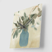 Neutral Arrangement - Stemmed Leaves Quadratische Wanduhr (Winkel)