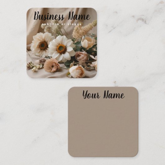 Neutral | ästhetisch | Boho | Visitenkarte (Vorne/Hinten)