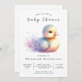 Neutral aufbereitbare Duck Baby Shower Einladung (Vorne/Hinten)