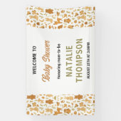 Neutral Baby Boy Shower | Cute Safari Animal Banner (Vertikal)