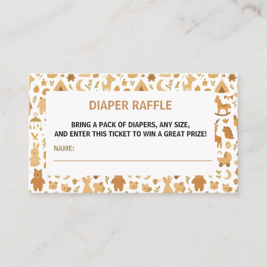 Neutral Baby Boy Shower | Cute Safari Animal Begleitkarte (Vorderseite)