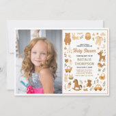 Neutral Baby Boy Shower | Cute Safari Animal Einladung (Vorderseite)