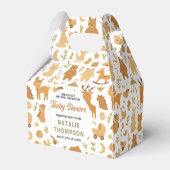 Neutral Baby Boy Shower | Cute Safari Animal Geschenkschachtel (Rückseite)