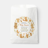 Neutral Baby Boy Shower | Cute Safari Animal Geschenktütchen (Vorderseite)
