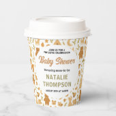 Neutral Baby Boy Shower | Cute Safari Animal Pappbecher (Vorderseite)