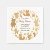 Neutral Baby Boy Shower | Cute Safari Animal Serviette (Vorderseite)