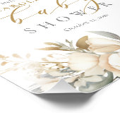 Neutral Baby In Bloom Baby Shower Welcome Sign Fotodruck (Ecke)