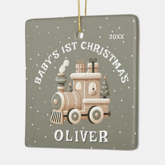 Neutral Baby’s 1st Christmas Train Keepsake Keramikornament (Links)