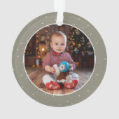Neutral Baby’s 1st Christmas Train Keepsake Photo Ornament (Rückseite)