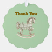 Neutral Baby Shower Thank You Paper Ornament (Rückseite)