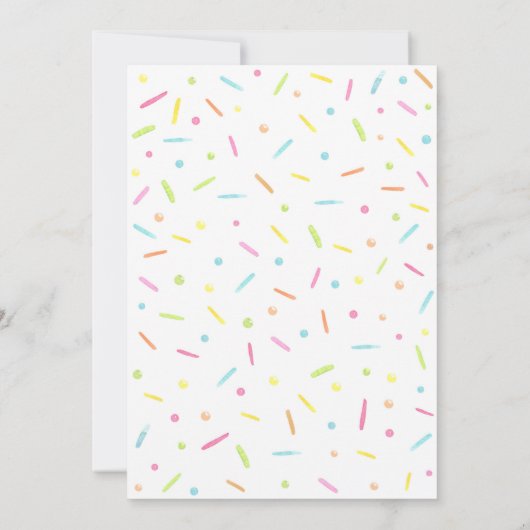 Neutral Baby Sprinkle Einladung (Rückseite)