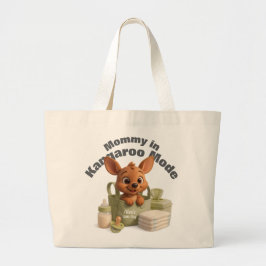 Neutral Baby Tote Bag – Custom Name & Deer Design Jumbo Stoffbeutel
