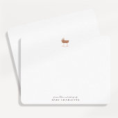 Neutral Bassinet Nursery Note Card Einladung