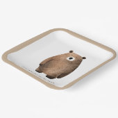 Neutral Bear Bear Baby Shower Pappteller (Gewinkelt)