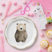 Neutral Bear Bear Baby Shower Pappteller (Party)