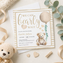 Neutral Bear Wait Teddy Bärendusche Einladung
