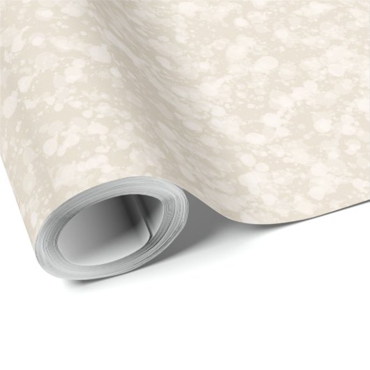 Neutral Beige Abstrakte Elfenbeinküste Moderne Min Geschenkpapier (Rolleneckpunkt)